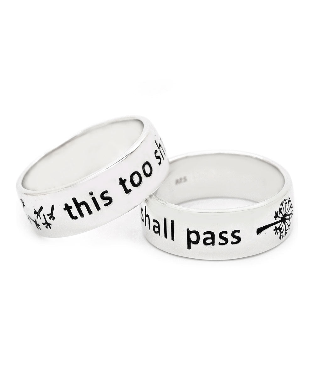 This Too Shall Pass Stainless Steel Band Ring