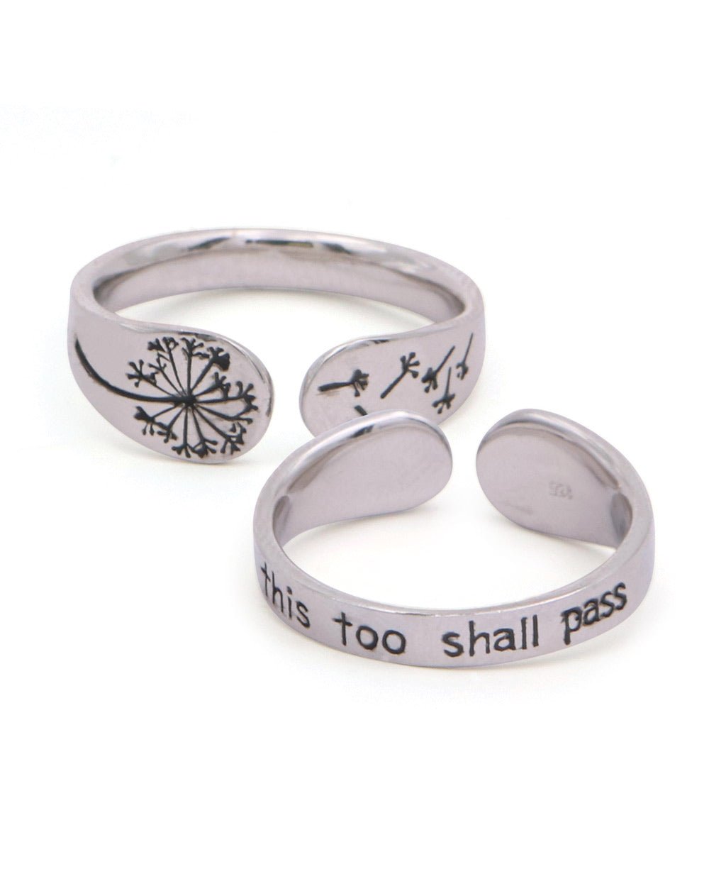 This Too Shall Pass Stainless Steel Mantra Ring