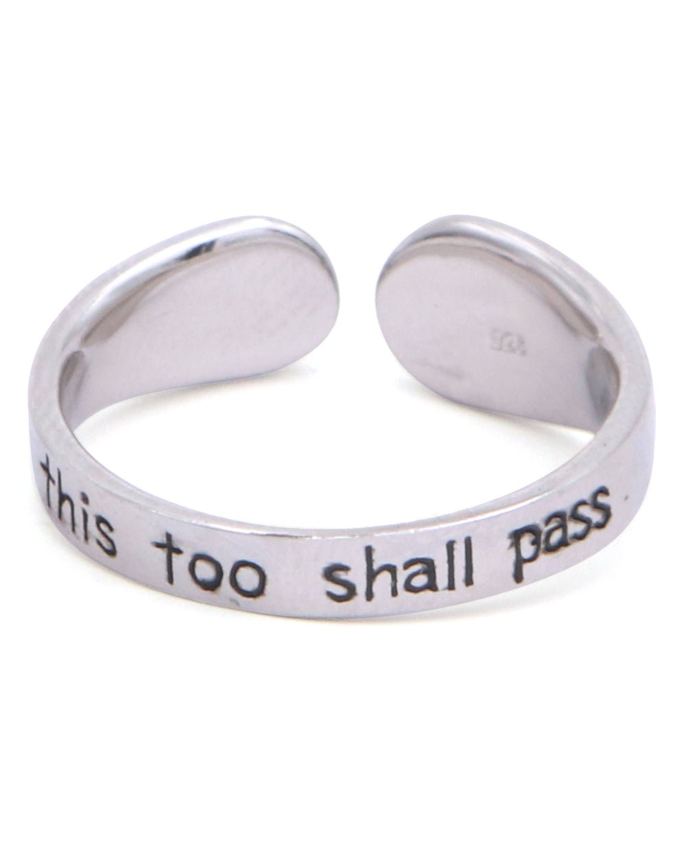 This Too Shall Pass Stainless Steel Mantra Ring