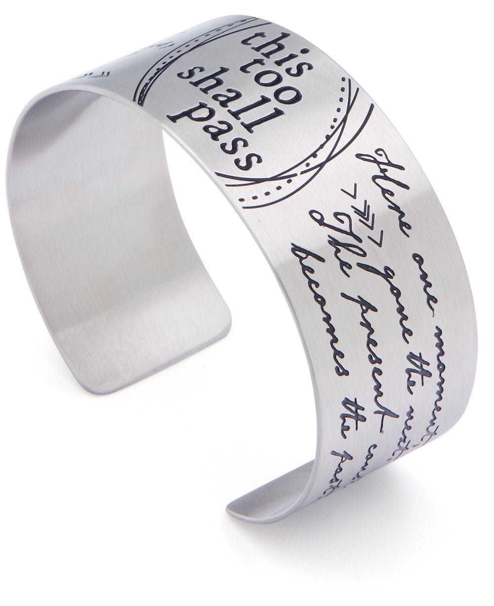 This Too Shall Pass Wide Cuff Bracelet