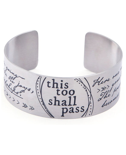 This Too Shall Pass Wide Cuff Bracelet