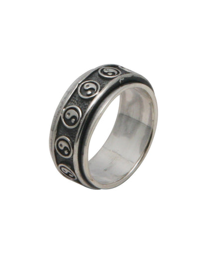 Yin Yang Spinning Meditation Ring For Men And Women