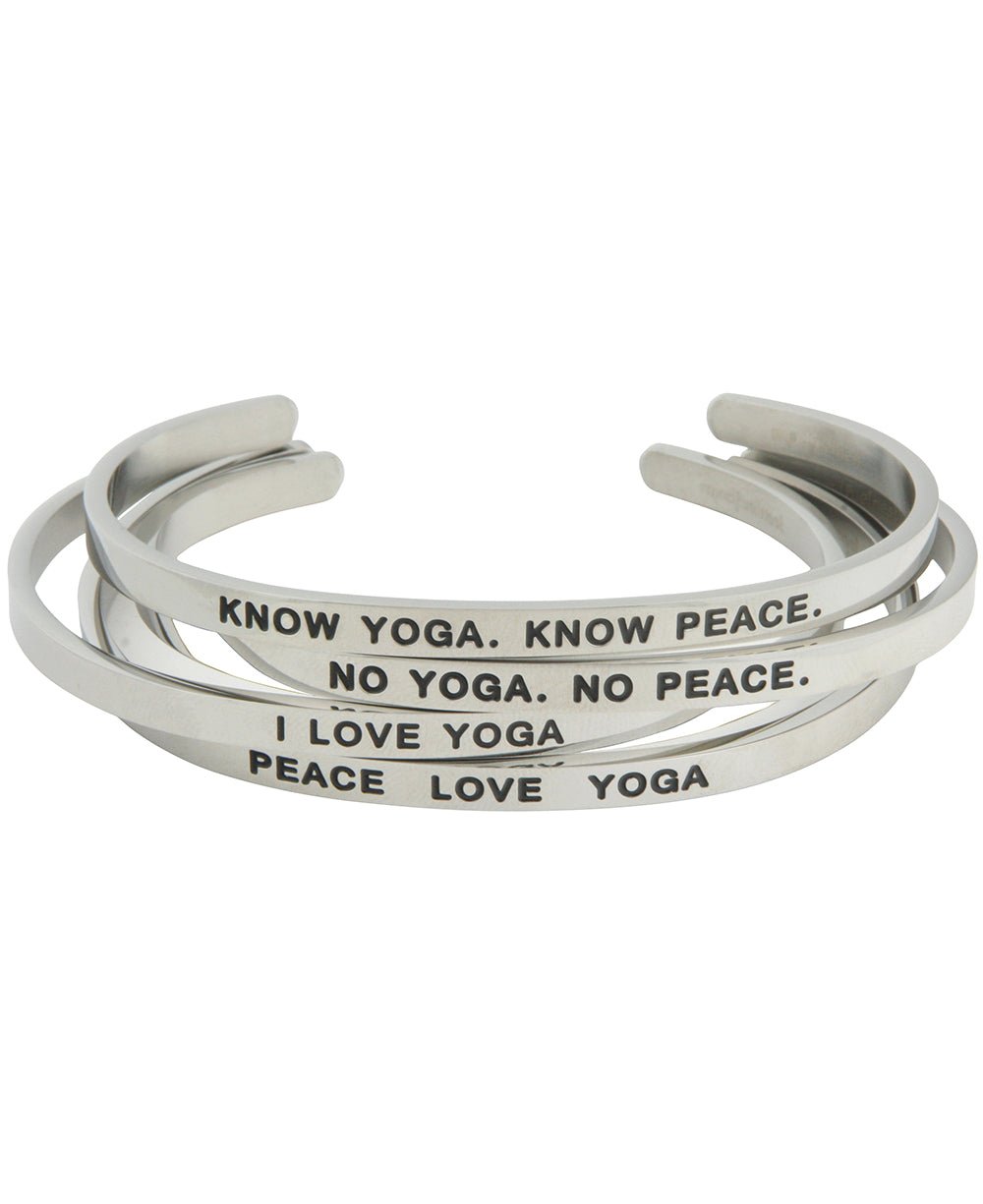 Yoga Love Stackable Cuff Bracelet