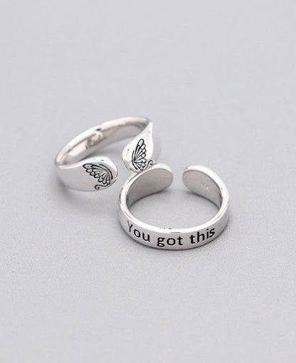 You Got This Stainless Steel Adjustable Inspirational Ring